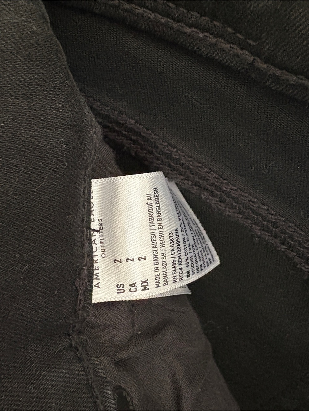 American Eagle Outfitters Black Distressed Cutoff Jean Shorts - Picture 3 of 3